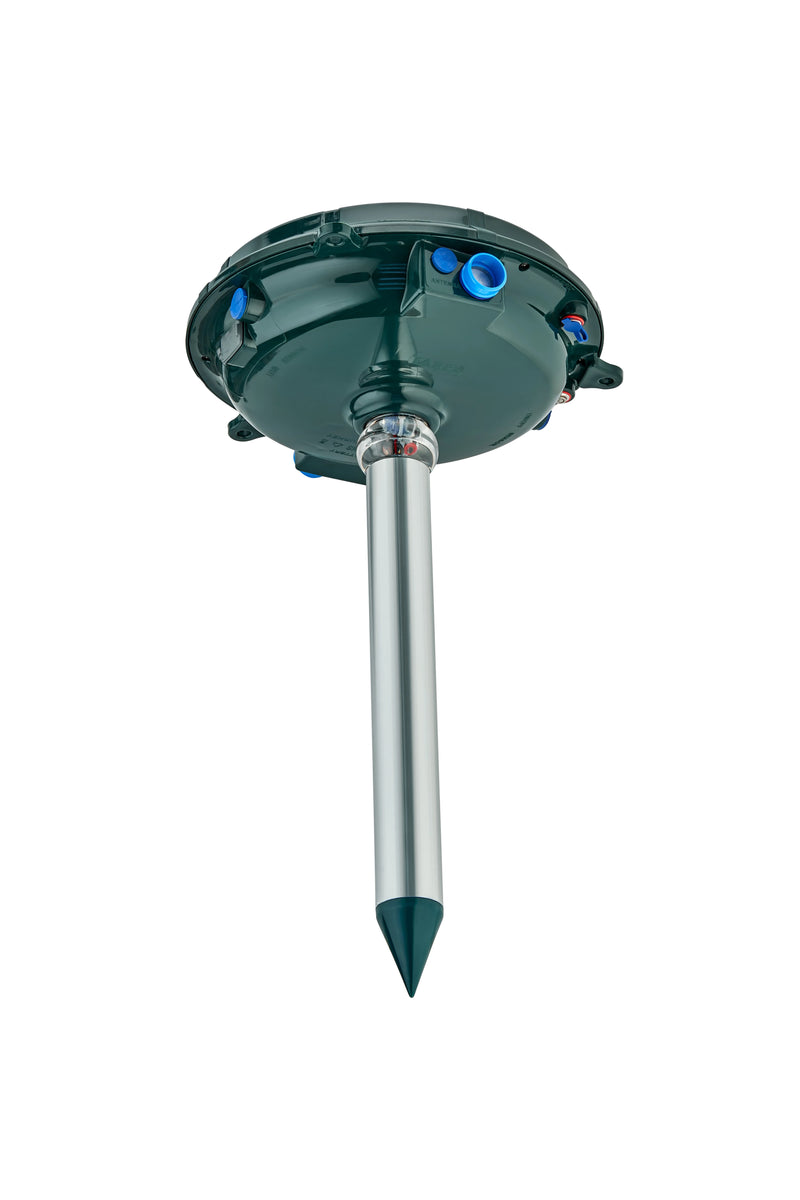 TAREX TP-1500 solar-powered outdoor deterrent, angled view